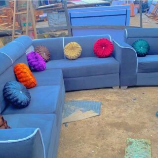 Sofa with colorful pillows