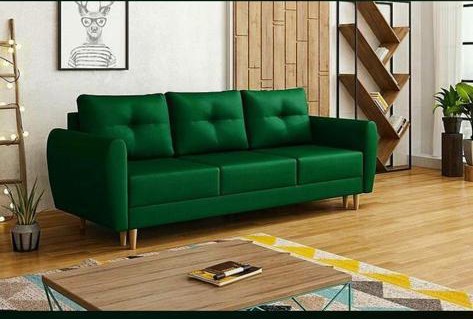Inviting emerald green couch