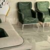 The Casablanca Contrast Sofa and Accent Chair Set
