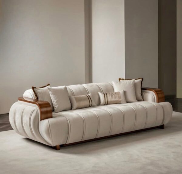 The 'Regent' Channel-Tufted Art Deco Sofa